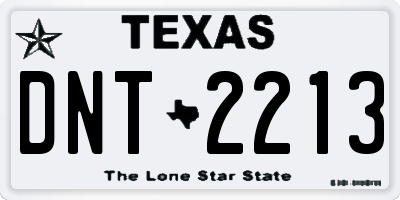 TX license plate DNT2213