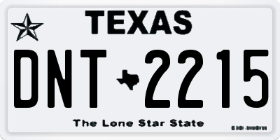 TX license plate DNT2215