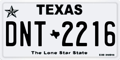 TX license plate DNT2216