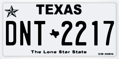TX license plate DNT2217