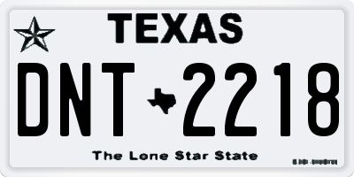 TX license plate DNT2218