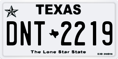 TX license plate DNT2219