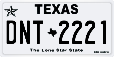 TX license plate DNT2221