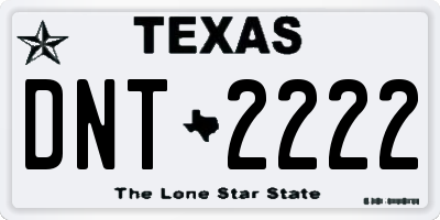 TX license plate DNT2222