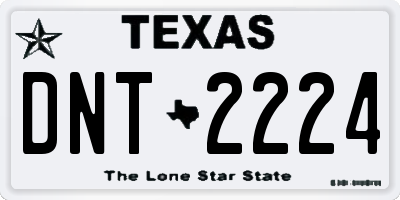 TX license plate DNT2224