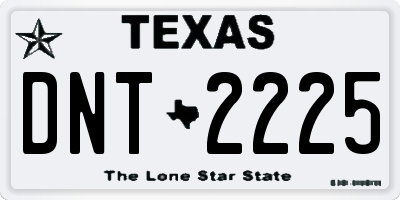 TX license plate DNT2225