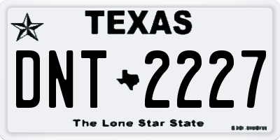 TX license plate DNT2227