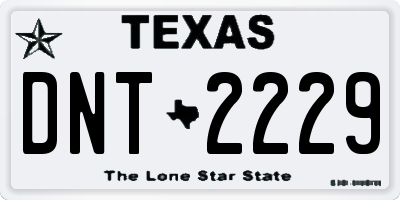 TX license plate DNT2229
