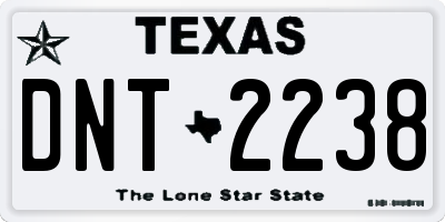 TX license plate DNT2238