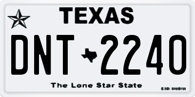 TX license plate DNT2240