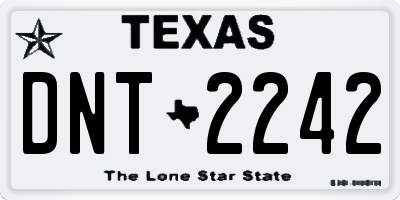 TX license plate DNT2242