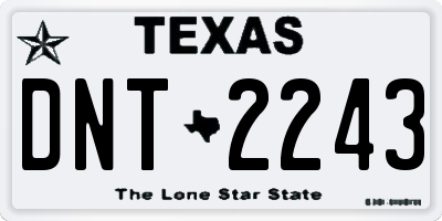 TX license plate DNT2243