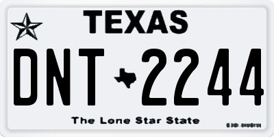 TX license plate DNT2244