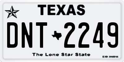 TX license plate DNT2249