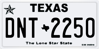 TX license plate DNT2250