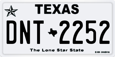 TX license plate DNT2252