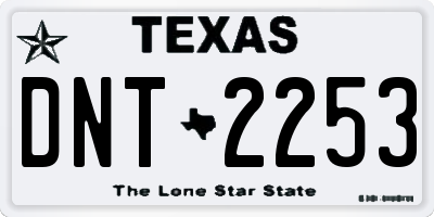 TX license plate DNT2253