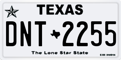 TX license plate DNT2255
