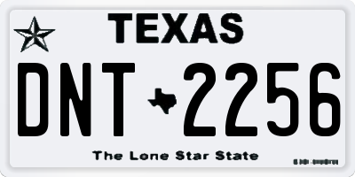 TX license plate DNT2256