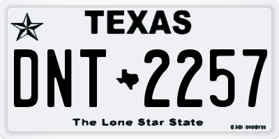 TX license plate DNT2257
