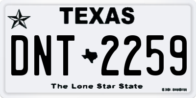 TX license plate DNT2259