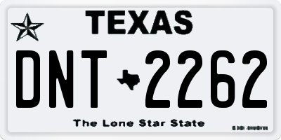TX license plate DNT2262