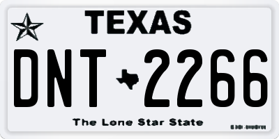 TX license plate DNT2266