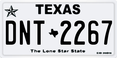 TX license plate DNT2267