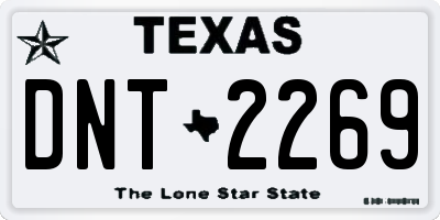 TX license plate DNT2269