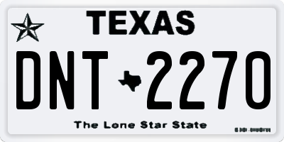 TX license plate DNT2270