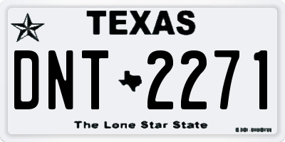 TX license plate DNT2271