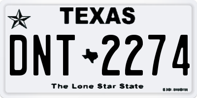 TX license plate DNT2274