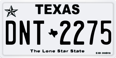TX license plate DNT2275