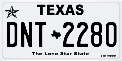 TX license plate DNT2280