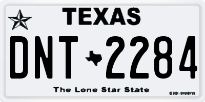 TX license plate DNT2284