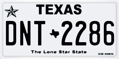 TX license plate DNT2286