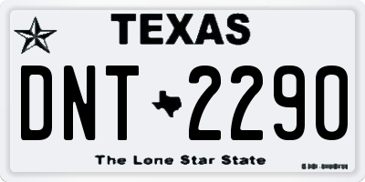 TX license plate DNT2290