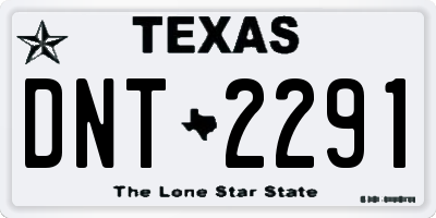 TX license plate DNT2291