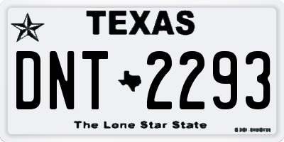 TX license plate DNT2293