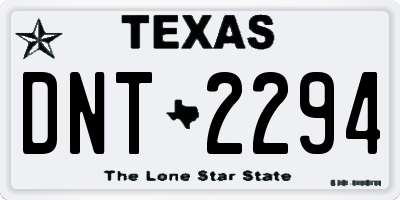 TX license plate DNT2294