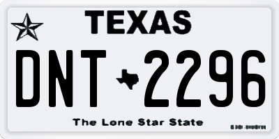TX license plate DNT2296