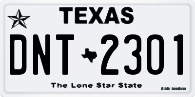 TX license plate DNT2301