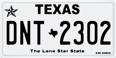 TX license plate DNT2302