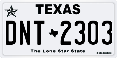 TX license plate DNT2303