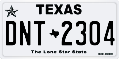 TX license plate DNT2304