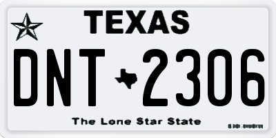 TX license plate DNT2306