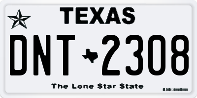 TX license plate DNT2308