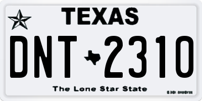 TX license plate DNT2310