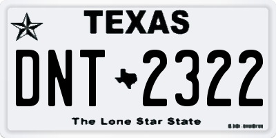 TX license plate DNT2322