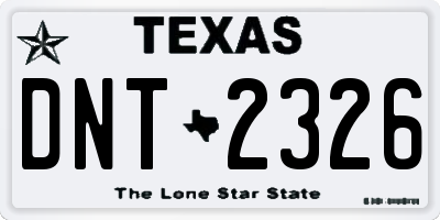 TX license plate DNT2326